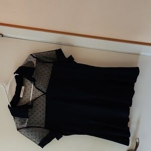 Modcloth Jessie B Retro dark navy shirt